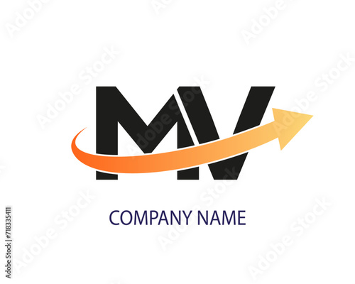 NEW BEST MV creative initial latter logo.MV abstract.MV latter vector Design.MV Monogram logo design .company logo