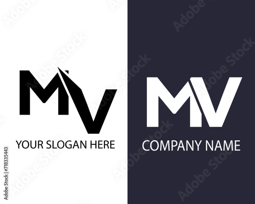 NEW BEST MV creative initial latter logo.MV abstract.MV latter vector Design.MV Monogram logo design .company logo