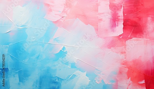 Blue  pink and red painting in an abstract style