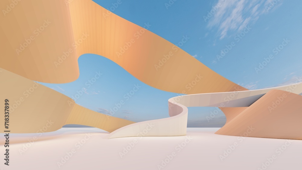Futuristic architecture background 3d render Futuristic architecture background 3d render