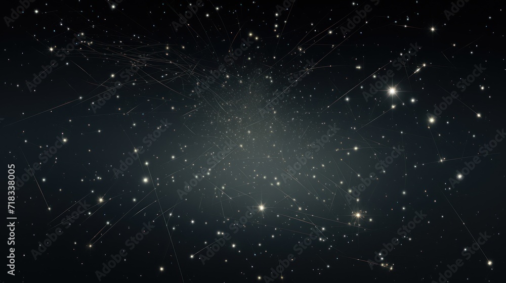  a black and white photo of a cluster of stars in the night sky with a black background and white stars in the sky.