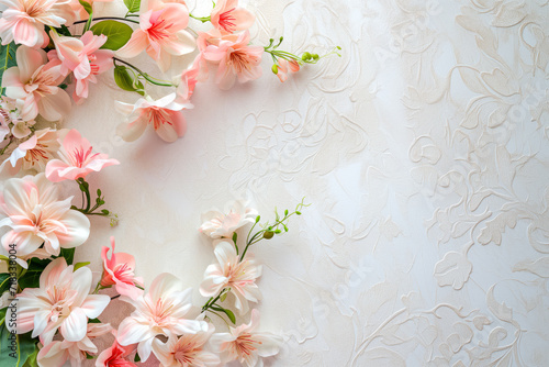 Elegant Floral Arrangement on Textured Background © marishatti