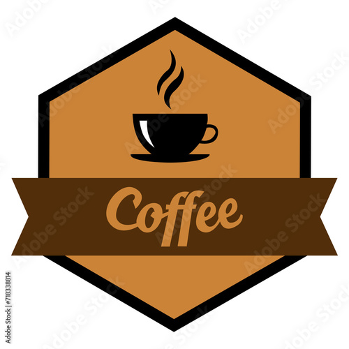 Coffee logo on transparent background
