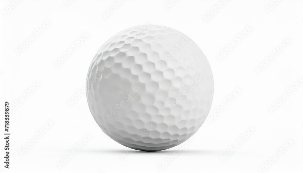 Golf ball on a plain white background Golf ball on a plain white background