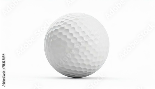 Golf ball on a plain white background