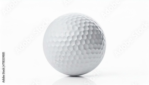 Golf ball on a plain white background