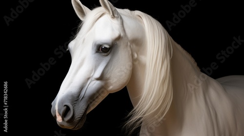 Portrait of a Majestic Arabian Stallion Generative AI