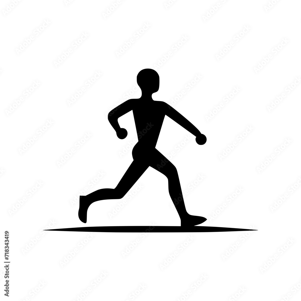 person running on a treadmill