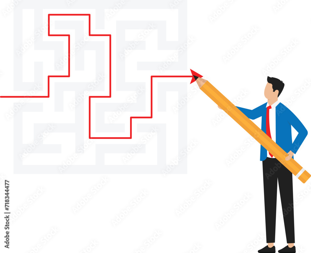 White square labyrinth and Business decision. Activity page and Game puzzle. Find the right path and Maze conundrum concept
White square labyrinth and Business decision. Activity page and Game puzzle. Find the right path and Maze conundrum concept