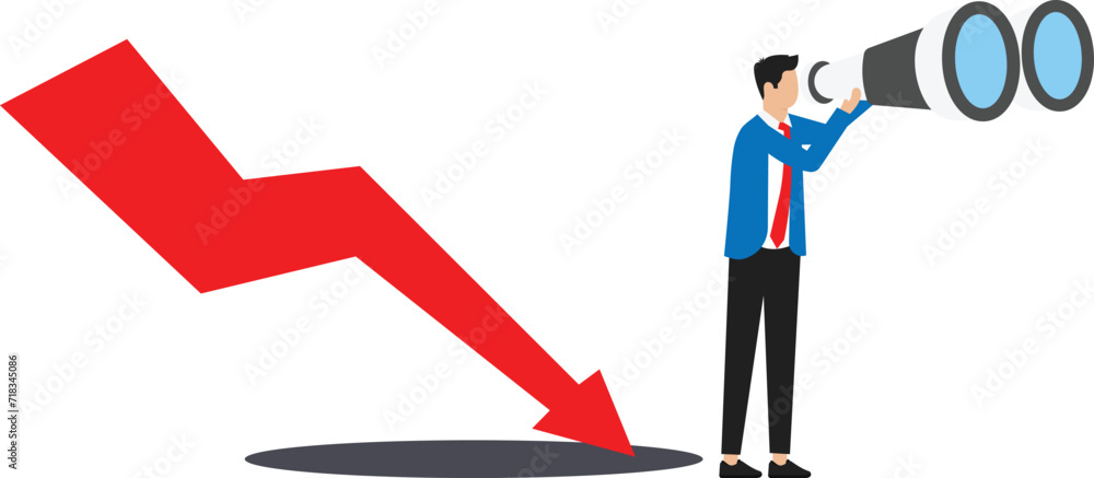 Risk when choosing business and Two development paths, businessman with two arrows over abyss and Search successful way, problem solving and Alternative solution concept
Risk when choosing business and Two development paths, businessman with two arrows over abyss and Search successful way, problem solving and Alternative solution concept