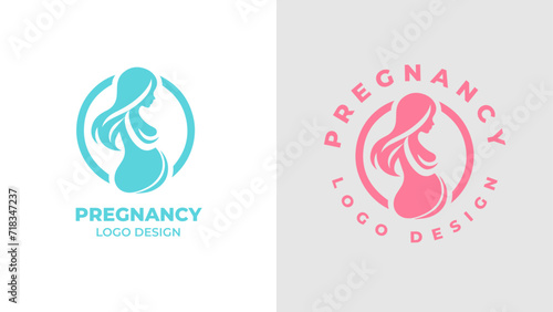 Pregnant woman logo desgn vector, Pregnancy logo Design Vector, woman pregnant Idea logo design inspiration Pregnancy healthcare minimal logo design template, maternity logo.