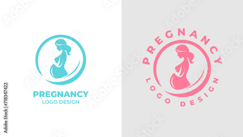 Pregnant woman logo desgn vector, Pregnancy logo Design Vector, woman pregnant Idea logo design inspiration Pregnancy healthcare minimal logo design template, maternity logo.