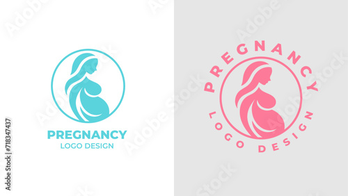 Pregnant woman logo desgn vector, Pregnancy logo Design Vector, woman pregnant Idea logo design inspiration Pregnancy healthcare minimal logo design template, maternity logo.