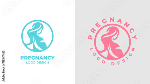 Pregnant woman logo desgn vector, Pregnancy logo Design Vector, woman pregnant Idea logo design inspiration Pregnancy healthcare minimal logo design template, maternity logo.