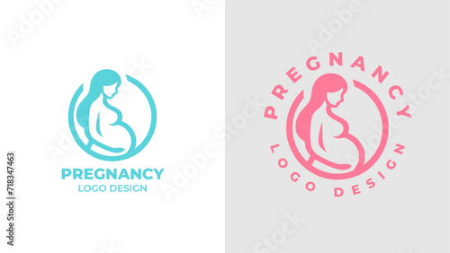 Pregnant woman logo desgn vector, Pregnancy logo Design Vector, woman pregnant Idea logo design inspiration Pregnancy healthcare minimal logo design template, maternity logo.