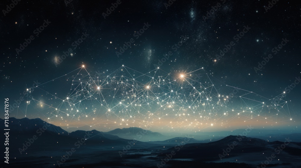 Fototapeta premium a night sky filled with lots of stars and a sky filled with lots of stars and a sky filled with lots of stars.