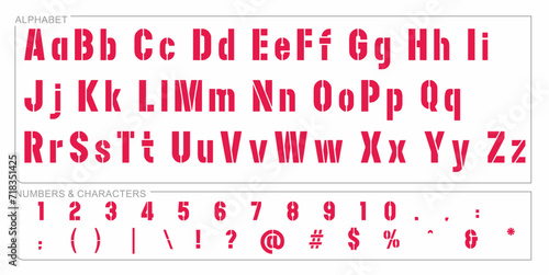 Alphabet Split Monogram, Split Letter Monogram, Alphabet Frame Font. Laser cut template. Initial monogram letters. 