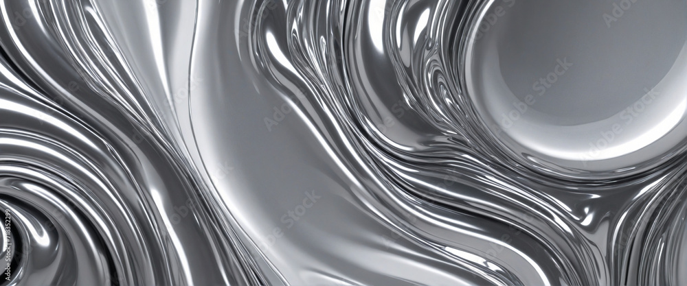 Silver abstract form, 3d rendering Silver abstract form, 3d rendering