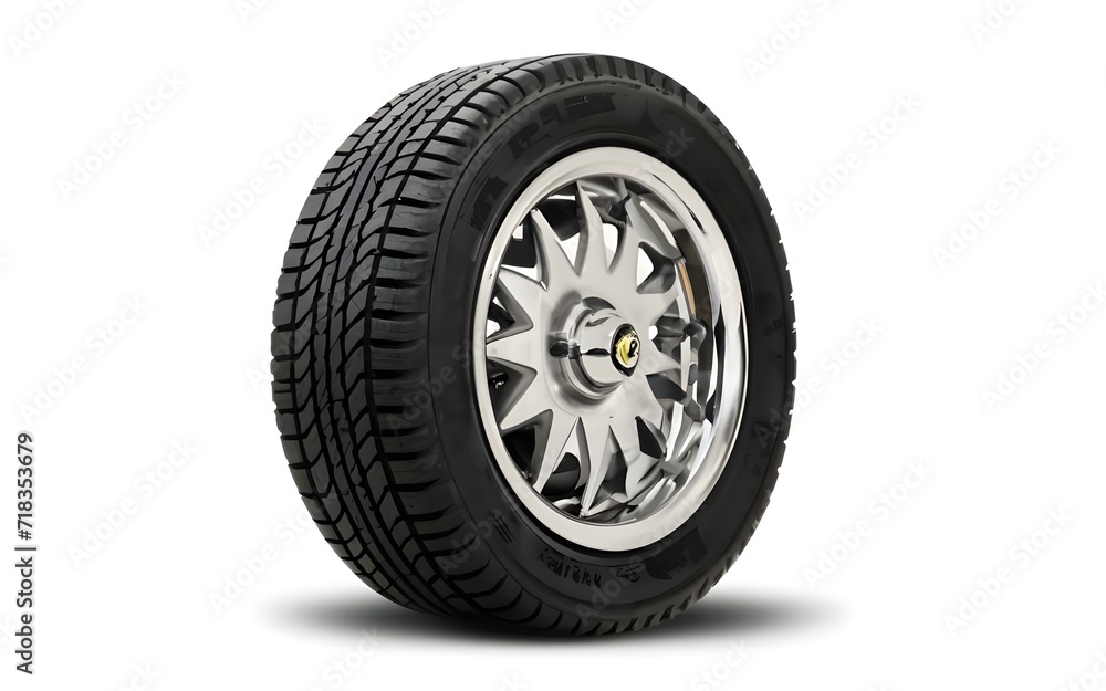 car tyre isolated white background