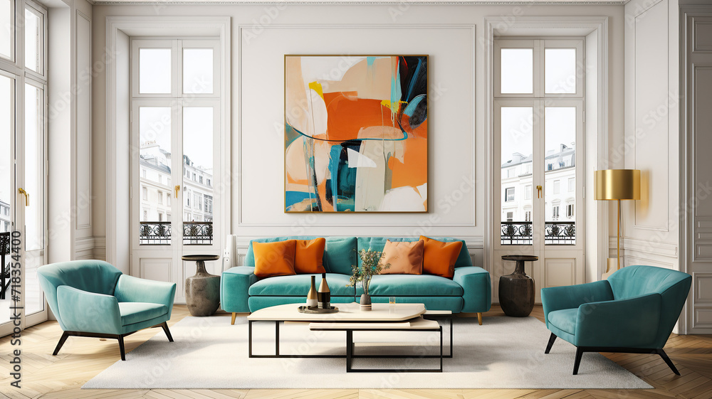 Modern interior. Art Home. Generative AI Modern interior. Art Home. Generative AI