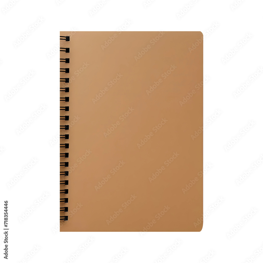 Brown Notebook cover isolated on white background Brown Notebook cover isolated on white background
