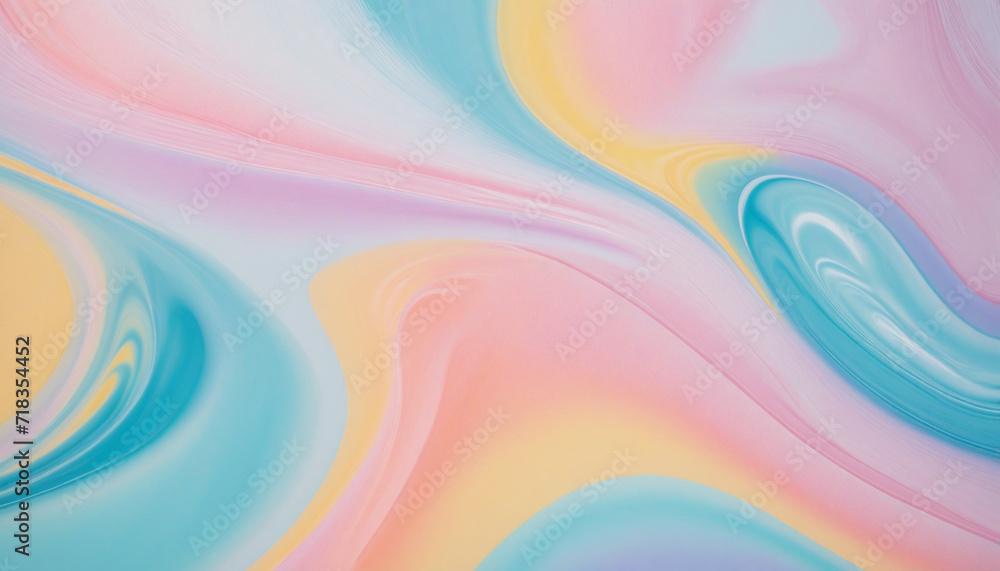 Obraz premium Abstract holographic pastel gradient background with grainy texture for banner, header, poster, or cover design.