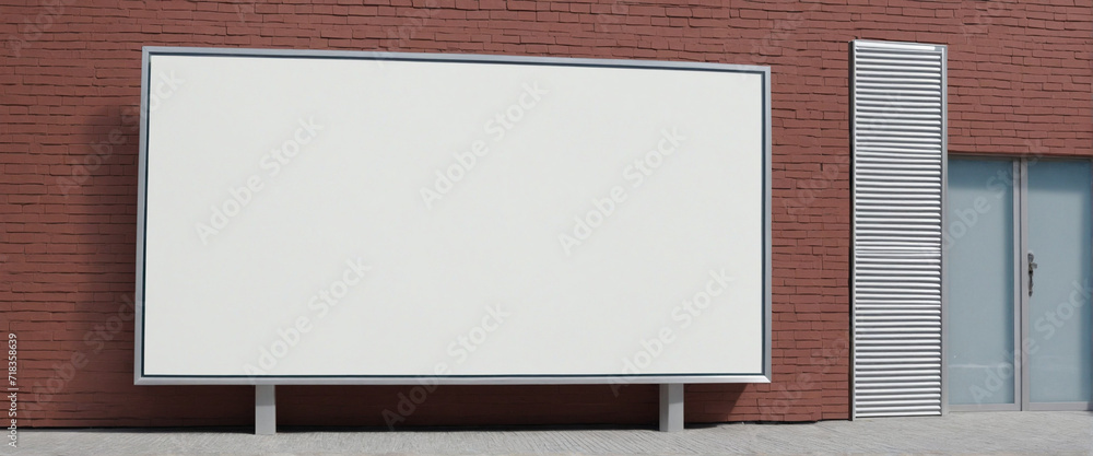 Public advertising board as blank white signboard with space for text. Public advertising board as blank white signboard with space for text.