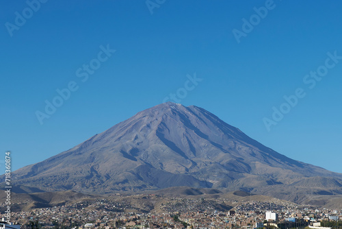 Misti Volcano with the city at its feet, Arequipa - Peru