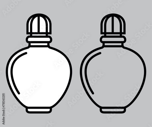 perfume bottle vector icon isolated on white background