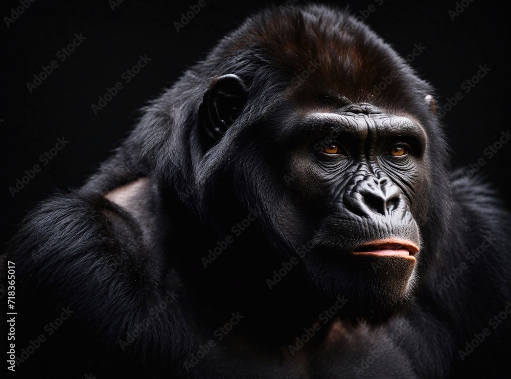 Studio Capture of a Majestic Gorilla Studio Capture of a Majestic Gorilla