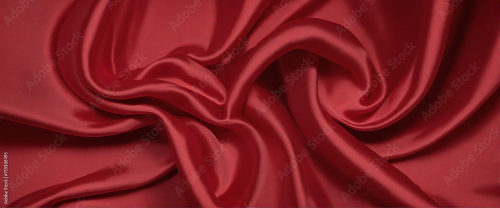 Obraz premium Vibrant Scarlet Silk Backdrop