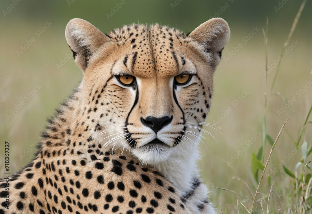 Cheetah sitting isolated on transparent background Cheetah sitting isolated on transparent background