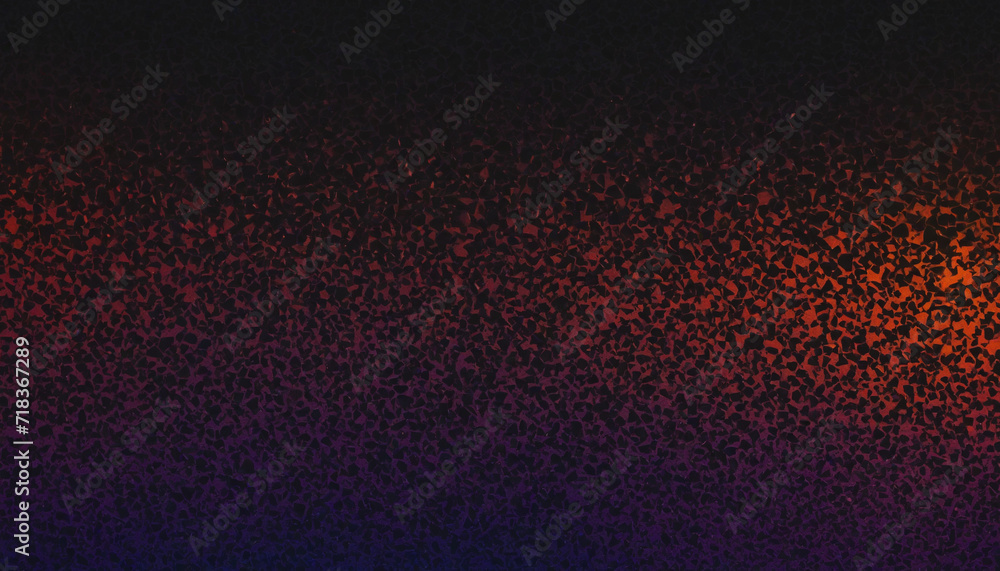 Colorful textured background for abstract design, with dark gradient and noise elements