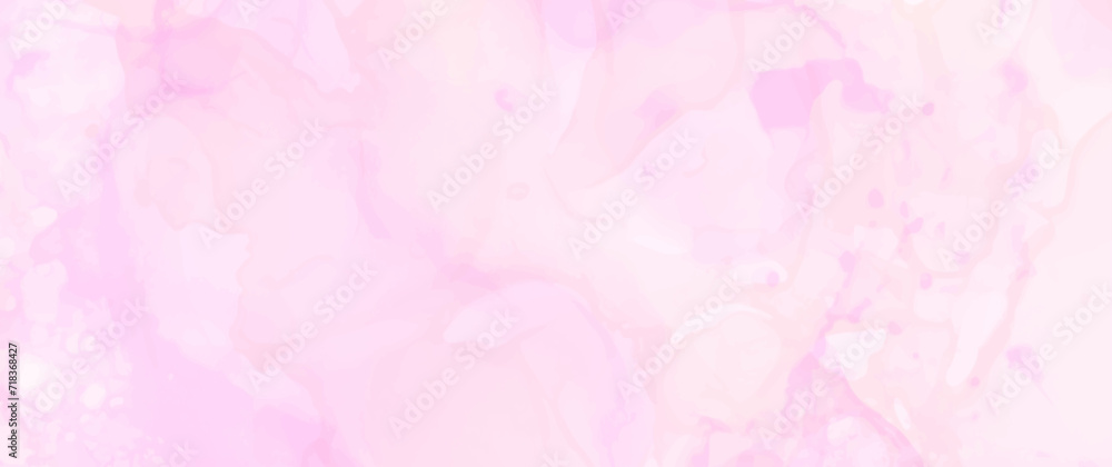 Fototapeta premium Elegant pink watercolor vector art background for cards, flyer, poster, banner and cover design. Hand drawn flower illustration for Valentines Day. Watercolor brush strokes. Rose. Flower backdrop. 
