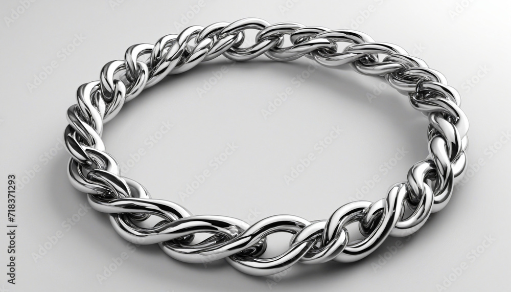 Naklejka premium Abstract Spiral Chain on White Background
