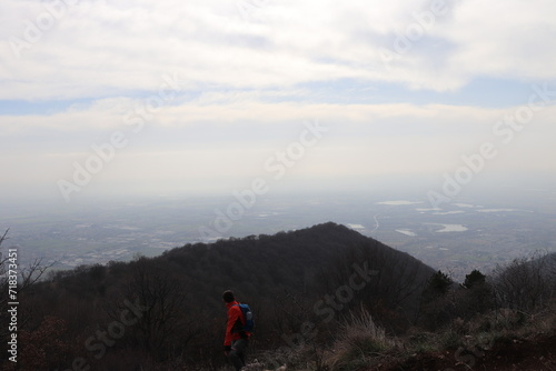 hiking in the mountains