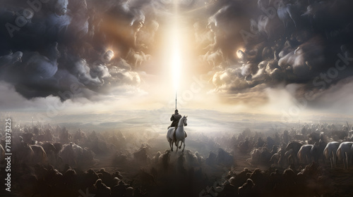 Sky opening and Jesus coming back as lord