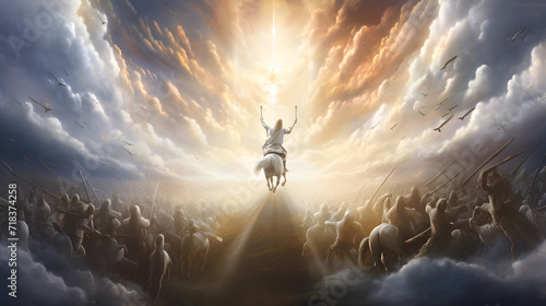 Sky opening and Jesus coming back as lord