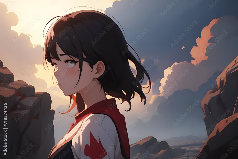 a beautiful and cute anime girl. a beautiful and cute anime girl.