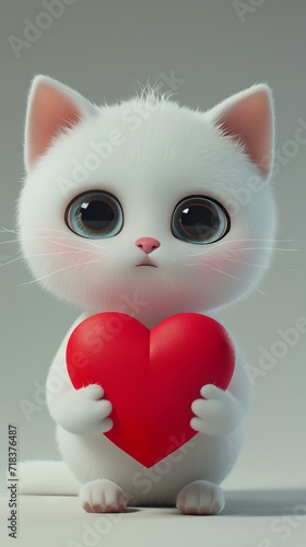 Cute cat 3d animation