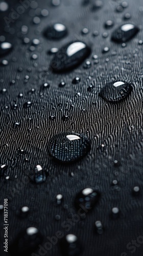 Fabric with water droplets.