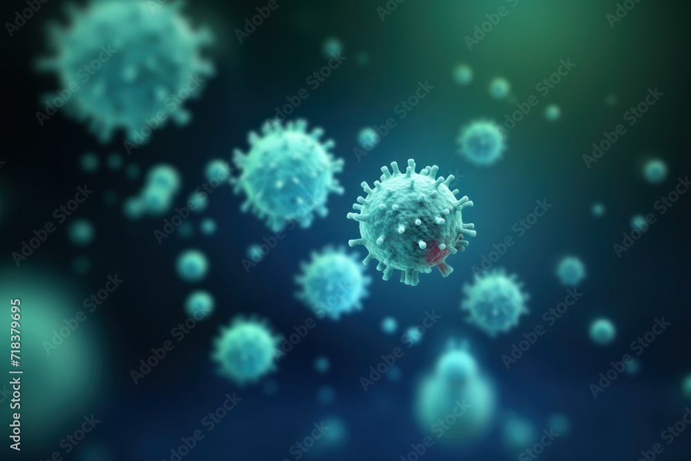 3D illustration of Coronavirus 2019-nCov novel coronavirus. SARS-CoV-2, Middle East Respiratory Syndrome.