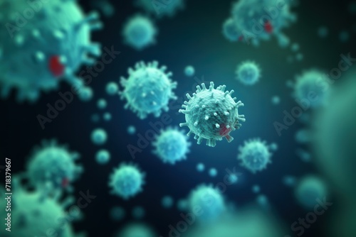 3D illustration of Coronavirus 2019-nCov novel coronavirus. SARS-CoV-2, Middle East Respiratory Syndrome.