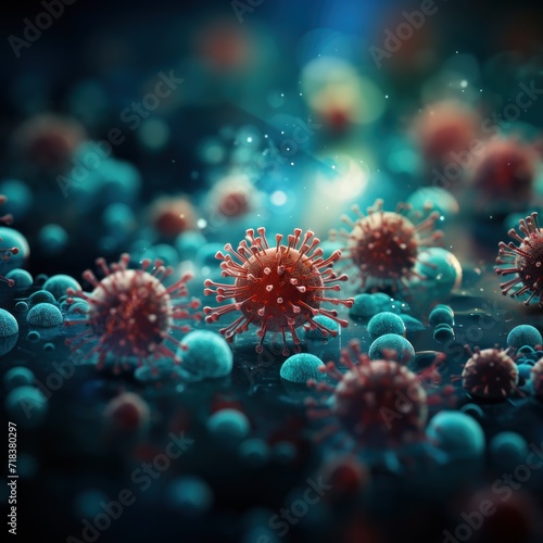 Coronavirus. Covid 19. Flu. Flu Concept. Flu Virus. Virus. Pandemic Concept. Epidemic Concept. virus 3d illustration.  © John Martin