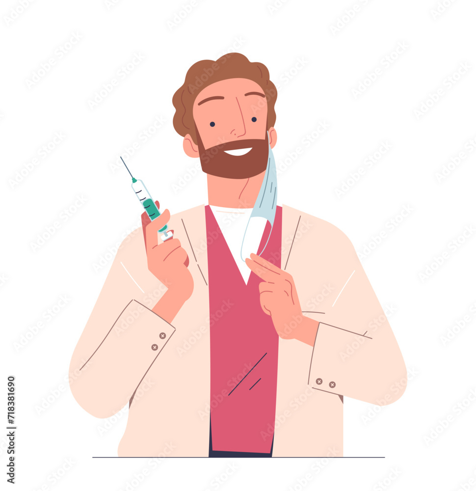 Smiling doctor person vector concept Smiling doctor person vector concept