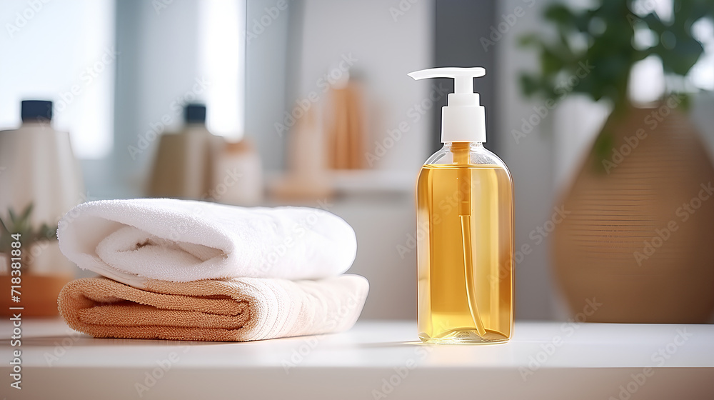 Gel bottle with blank label. Cosmetics. Skin care concept. Gel bottle with blank label. Cosmetics. Skin care concept.