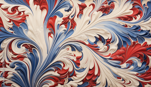 Wallpaper design featuring fluid and dynamic natural patterns in an Art Nouveau style