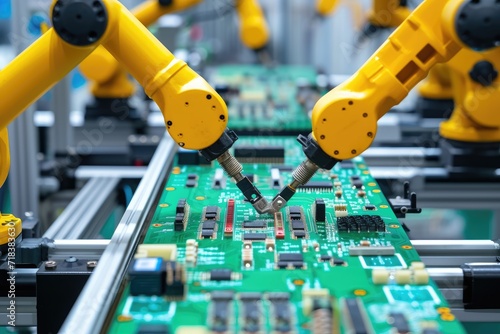 Electronics factory. High p...
