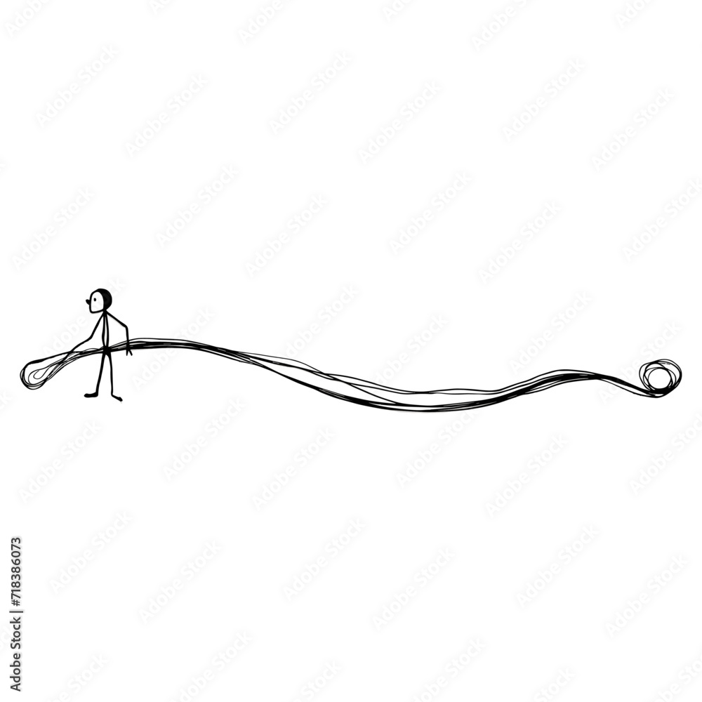 Line Drawing Pen with Line - Creative Concept Line Drawing Pen with Line - Creative Concept