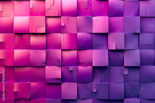 Create a pattern of squares with a gradient of purple and pink colors